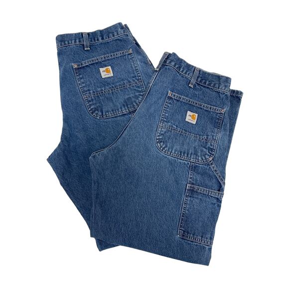 Carhartt Flame Resistant Carpenter Jeans, BUNDLE OF 2,  Men's 36x30, Exc Cond. - Picture 1 of 11